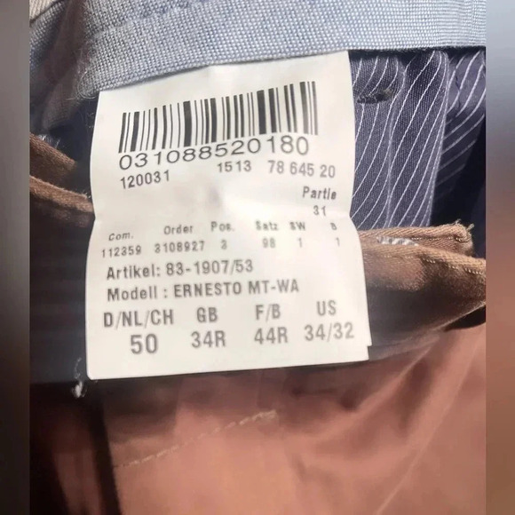 BRAX Ernesto camel peach comfortable casual lightweight 2 pocket chino pants 34 - Picture 5 of 5